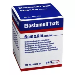ELASTOMULL klæbende 6 cmx4 m fikseringsbandage, 1 stk