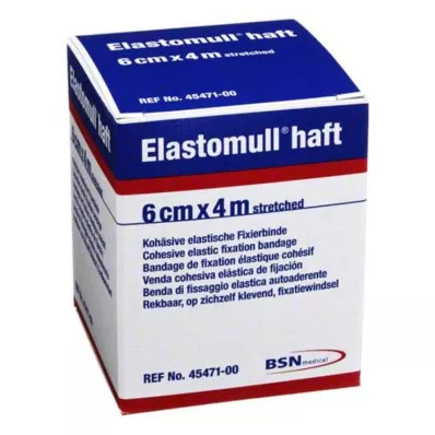 ELASTOMULL klæbende 6 cmx4 m fikseringsbandage, 1 stk ELASTOMULL klæbende 6 cmx4 m fikseringsbandage, 1 stk