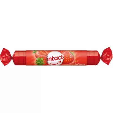 INTACT Dextrose-rulle jordbær, 1 stk