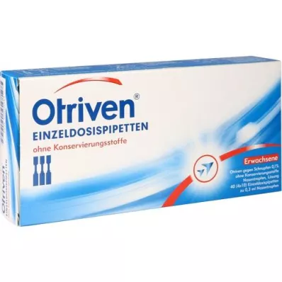 OTRIVEN 0,1% næsedråber enkeltdosispipette, 40X0,3 ml