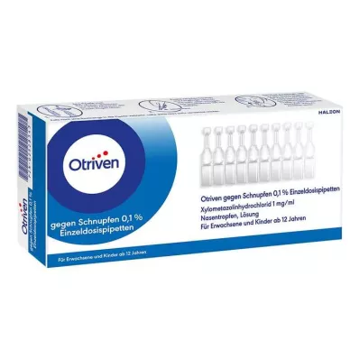 OTRIVEN 0,1% næsedråber enkeltdosispipette, 40X0,3 ml OTRIVEN 0,1% næsedråber enkeltdosispipette, 40X0,3 ml