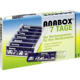 ANABOX 7-dages ugebladsdispenser blå, 1 stk
