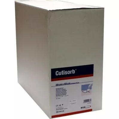 CUTISORB Absorberende puder, usterile, 20x40 cm, 50 stk