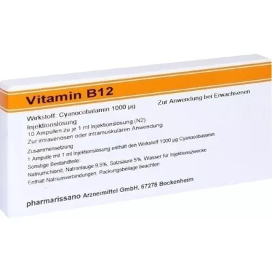 VITAMIN B12 RÖWO 1.000 μg ampuller, 10X1 ml