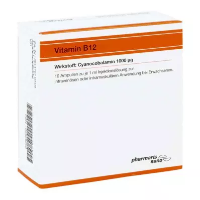 VITAMIN B12 RÖWO 1.000 μg ampuller, 10X1 ml