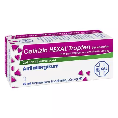 CETIRIZIN HEXAL Dråber mod allergi, 20 ml
