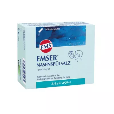 EMSER Salt til næseskylning fysiologisk Btl., 20 stk EMSER Salt til næseskylning fysiologisk Btl., 20 stk