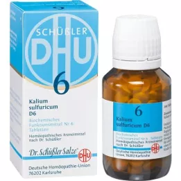 BIOCHEMIE DHU 6 Kalium sulfuricum D 6 Tabletter, 200 Kapsler