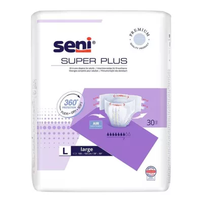 SUPER SENI Plus inkontinensbukser nat f.E. str. 3 L, 30 stk