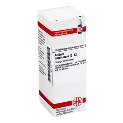 ACIDUM FORMICICUM D 12 fortynding, 20 ml ACIDUM FORMICICUM D 12 fortynding, 20 ml