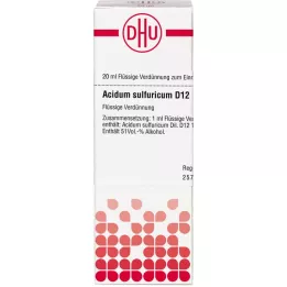 ACIDUM SULFURICUM D 12 fortynding, 20 ml