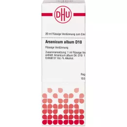 ARSENICUM ALBUM D 10 fortynding, 20 ml