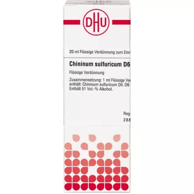 CHININUM SULFURICUM D 6 fortynding, 20 ml