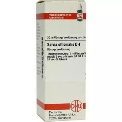 SALVIA OFFICINALIS D 4 fortynding, 20 ml
