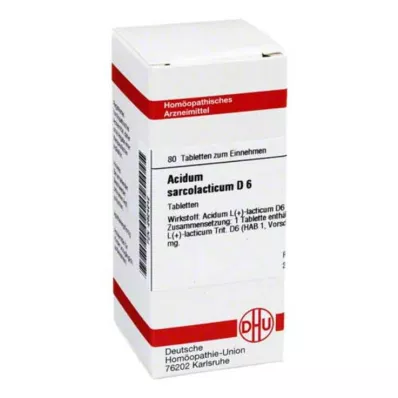 ACIDUM SARCOLACTICUM D 6 tabletter, 80 kapsler