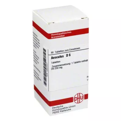 AESCULUS D 6 tabletter, 80 kapsler