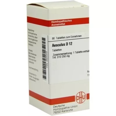 AESCULUS D 12 tabletter, 80 kapsler
