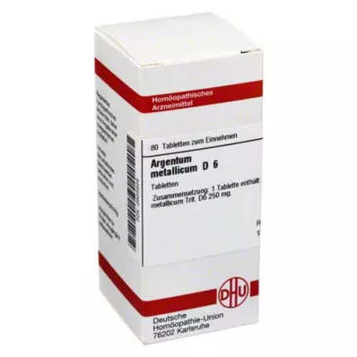 ARGENTUM METALLICUM D 6 tabletter, 80 kapsler