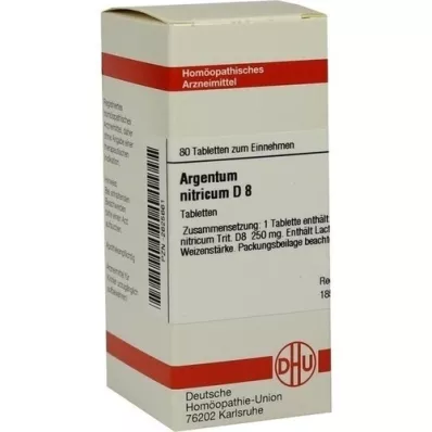 ARGENTUM NITRICUM D 8 tabletter, 80 kapsler