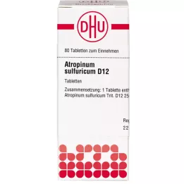 ATROPINUM SULFURICUM D 12 tabletter, 80 kapsler