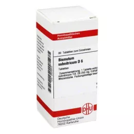 BISMUTUM SUBNITRICUM D 6 tabletter, 80 kapsler
