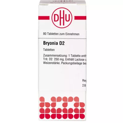 BRYONIA D 2 tabletter, 80 kapsler