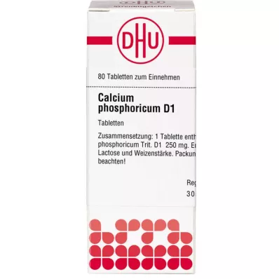 CALCIUM PHOSPHORICUM D 1 Tabletter, 80 kapsler