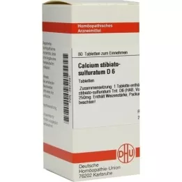 CALCIUM STIBIATO sulfuratum D 6 tabletter, 80 stk