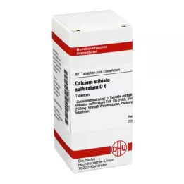 CALCIUM STIBIATO sulfuratum D 6 tabletter, 80 stk