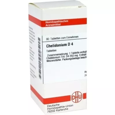 CHELIDONIUM D 4 tabletter, 80 kapsler