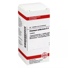 CHININUM SULFURICUM D 4 tabletter, 80 kapsler