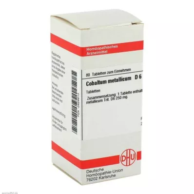 COBALTUM METALLICUM D 6 tabletter, 80 kapsler