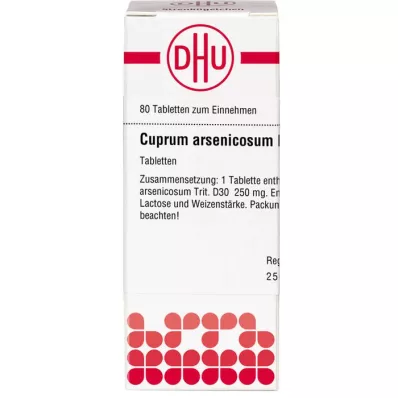 CUPRUM ARSENICOSUM D 30 tabletter, 80 kapsler