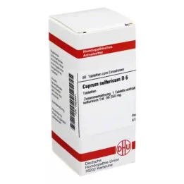 CUPRUM SULFURICUM D 6 tabletter, 80 kapsler