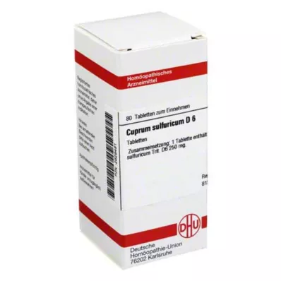 CUPRUM SULFURICUM D 6 tabletter, 80 kapsler CUPRUM SULFURICUM D 6 tabletter, 80 kapsler