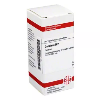 DAMIANA D 2 tabletter, 80 kapsler DAMIANA D 2 tabletter, 80 kapsler