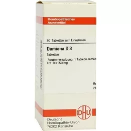 DAMIANA D 3-tabletter, 80 kapsler