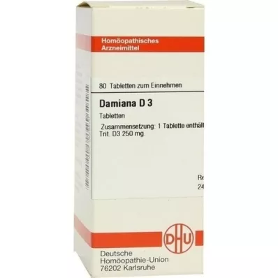 DAMIANA D 3-tabletter, 80 kapsler