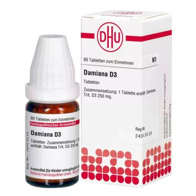 DAMIANA D 3-tabletter, 80 kapsler