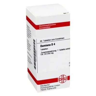 DAMIANA D 4 tabletter, 80 kapsler DAMIANA D 4 tabletter, 80 kapsler