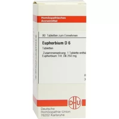 EUPHORBIUM D 6 tabletter, 80 kapsler