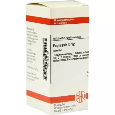 EUPHRASIA D 12 tabletter, 80 kapsler