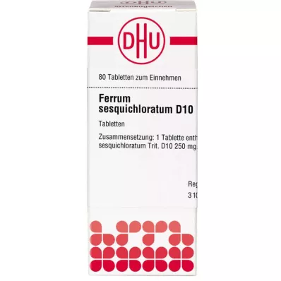 FERRUM SESQUICHLORATUM D 10 tabletter, 80 kapsler