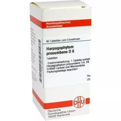 HARPAGOPHYTUM PROCUMBENS D 6 tabletter, 80 kapsler