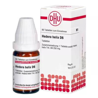 HEDERA HELIX D 6 tabletter, 80 kapsler HEDERA HELIX D 6 tabletter, 80 kapsler