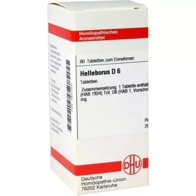 HELLEBORUS D 6 tabletter, 80 kapsler