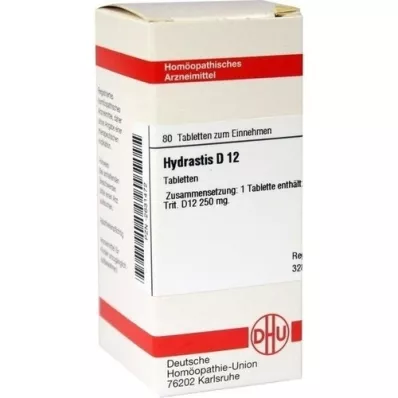 HYDRASTIS D 12 tabletter, 80 kapsler