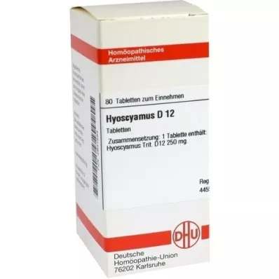 HYOSCYAMUS D 12 tabletter, 80 kapsler
