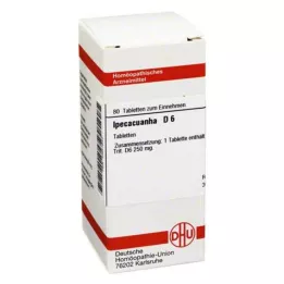 IPECACUANHA D 6 tabletter, 80 kapsler