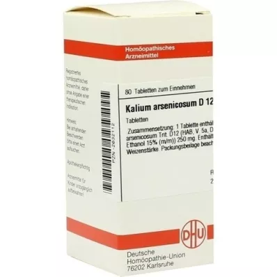 KALIUM ARSENICOSUM D 12 tabletter, 80 kapsler